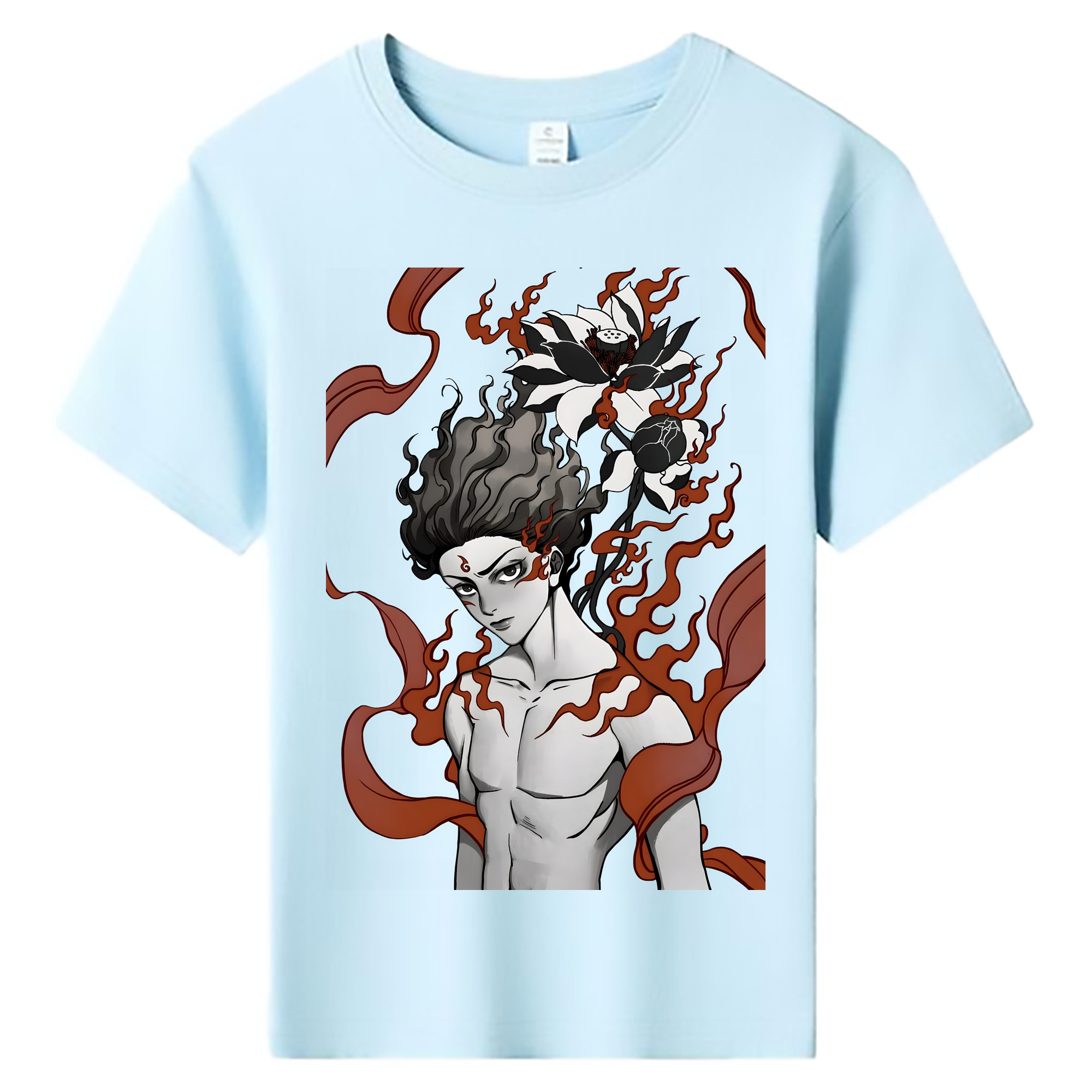 （画像用） Ne Zha 2 ナタ 魔童の大暴れ 綿100％キッズTシャツ（フロントプリント）